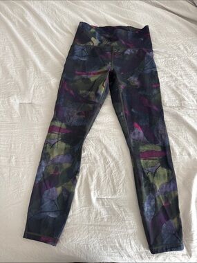 lululemon athletica Abstract Print Leggings in Black, Green & Purple